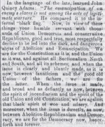 Clipping from the Dayton Daily Empire, Oct. 7, 1862