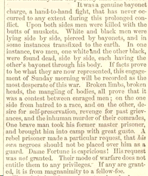 Milliken's Bend Civil War battle description of bayonet fighting