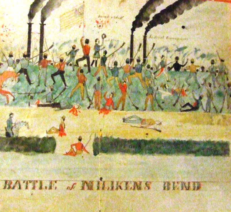 Eyewitness image of Milliken's Bend battlefield as seen by David Batey of the 17th Texas Infantry